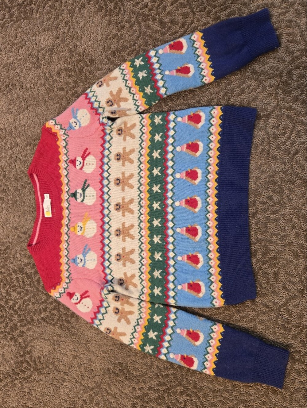 Festive Snowman & Gingerbread Knit Sweater